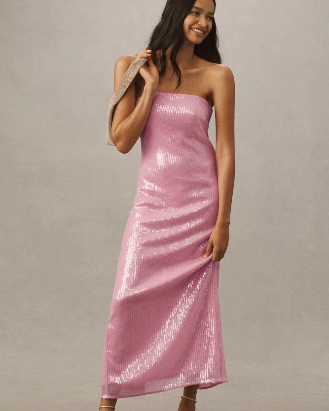 Hutch Strapless Sequin Column Dress – Monelle Vermont