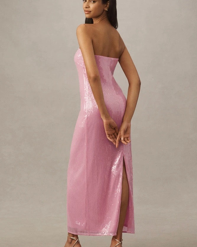 Hutch Strapless Sequin Column Dress