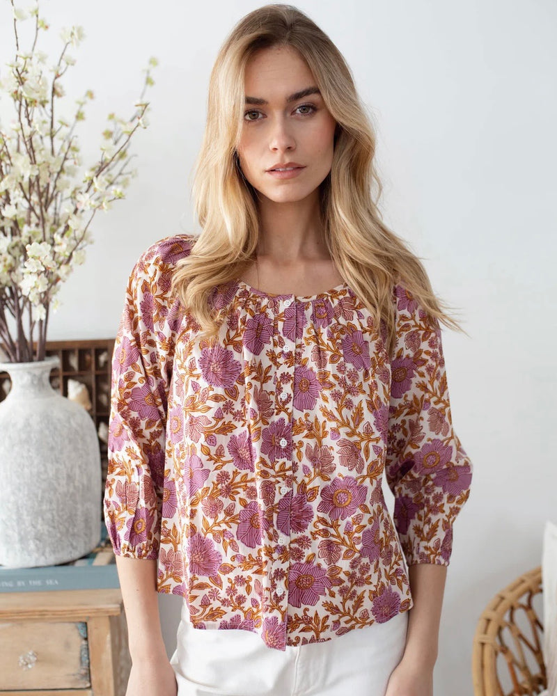 Marea Sophie Top in Lilac Orsay Floral