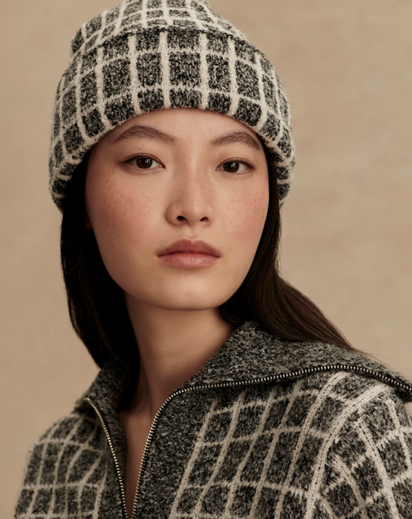 Varley Noel Knit Beanie in Charcoal Marl