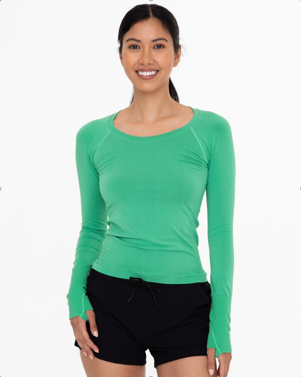 Seamless Perforated Long Sleeve Top