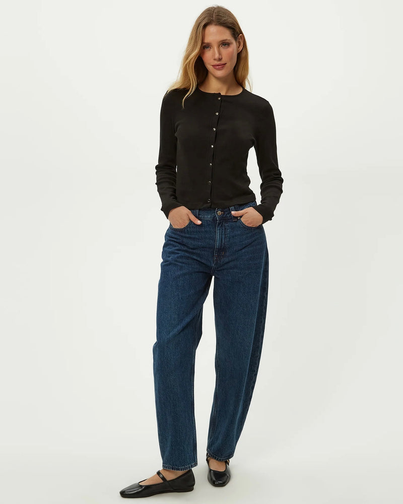 Michael Stars Trixie Crew Neck Snap Cardigan