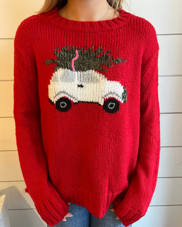 Wooden Ships Happy Christmas Chunky Crewneck