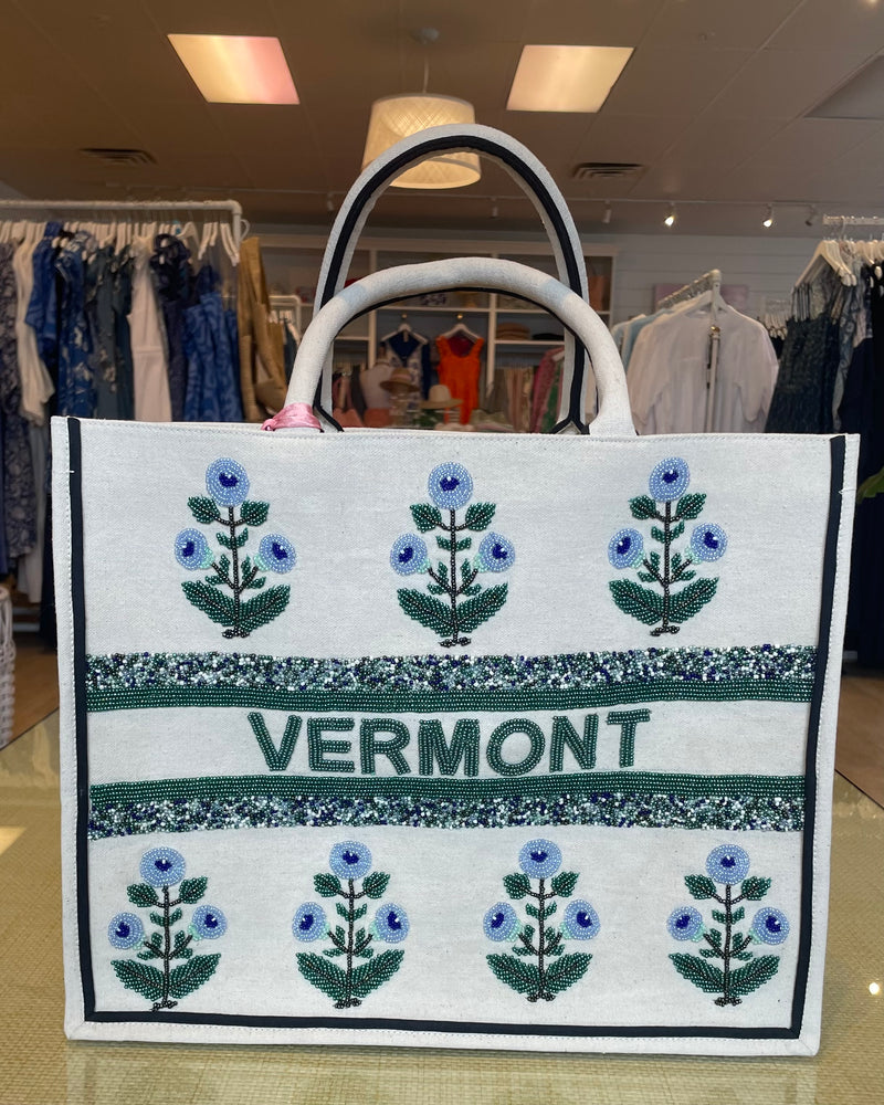 Green Stems VERMONT Book Tote