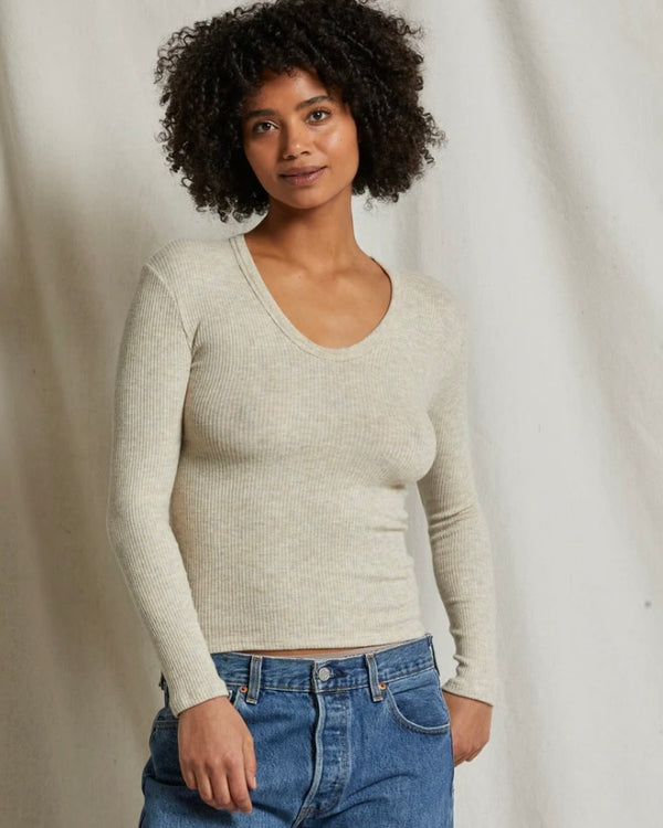 PWT Whitney Sweater Rib Long Sleeve U Neck