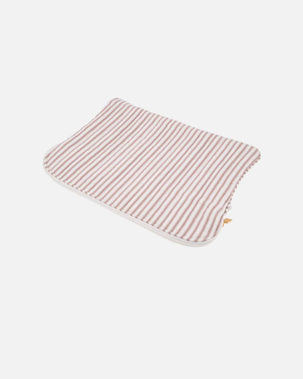 Bon Dep Ticking Stripe Mac Cover - Dusty Pink