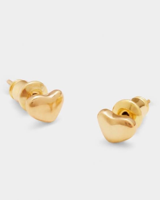 Heart of Gold Stud Earrings