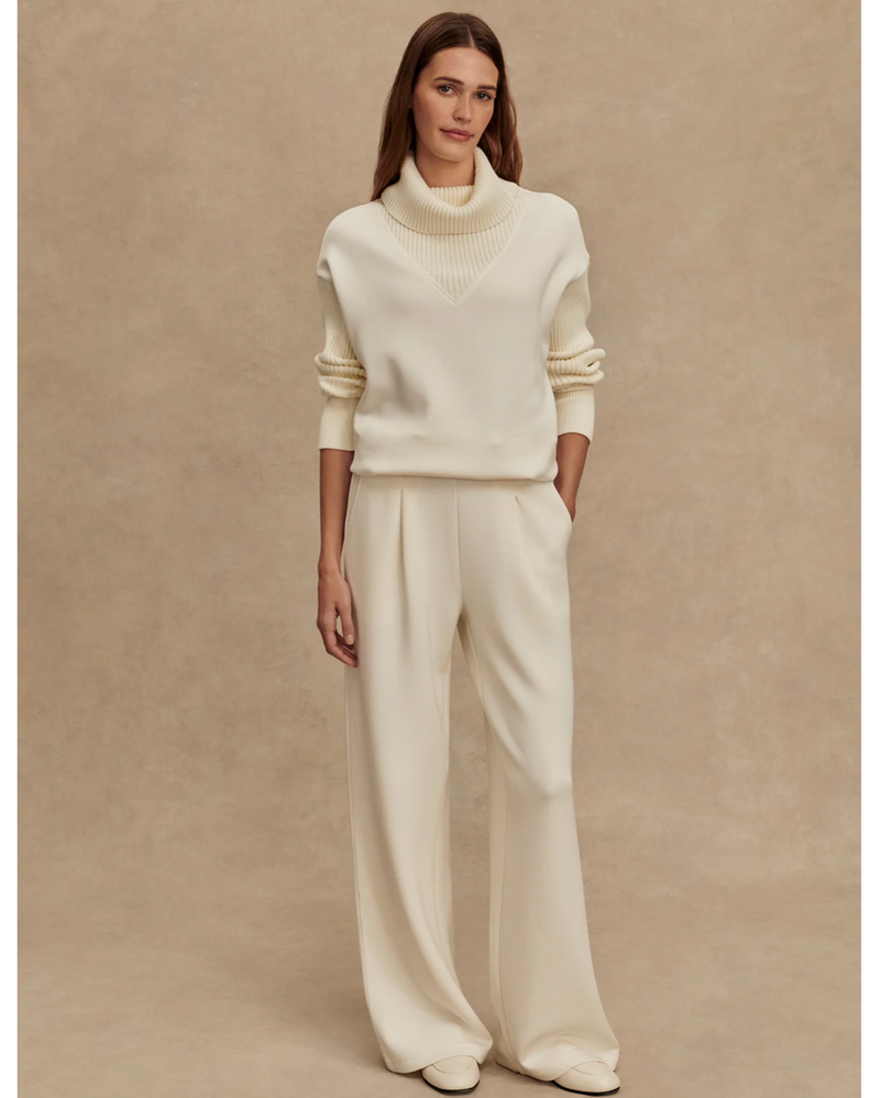 Varley Extra Wide Leg Pant 29.5 in Egret