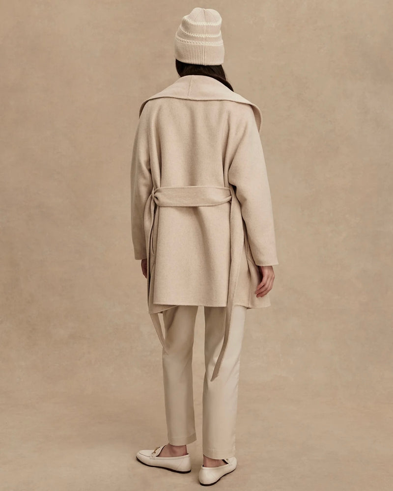 Varley Edgemere Wrap Jacket in Pumice Stone Marl