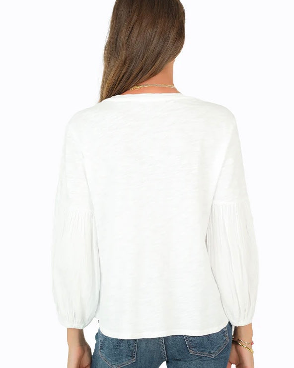 Dylan Cotton Poplin Sleeve Tee