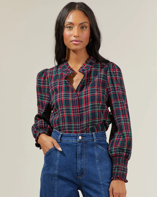 Sugarlips Chapman Plaid Button Down