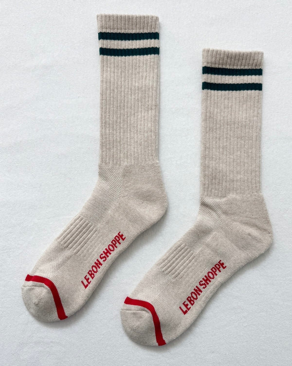 Le Bon Shoppe Extended Striped Boyfriend Socks