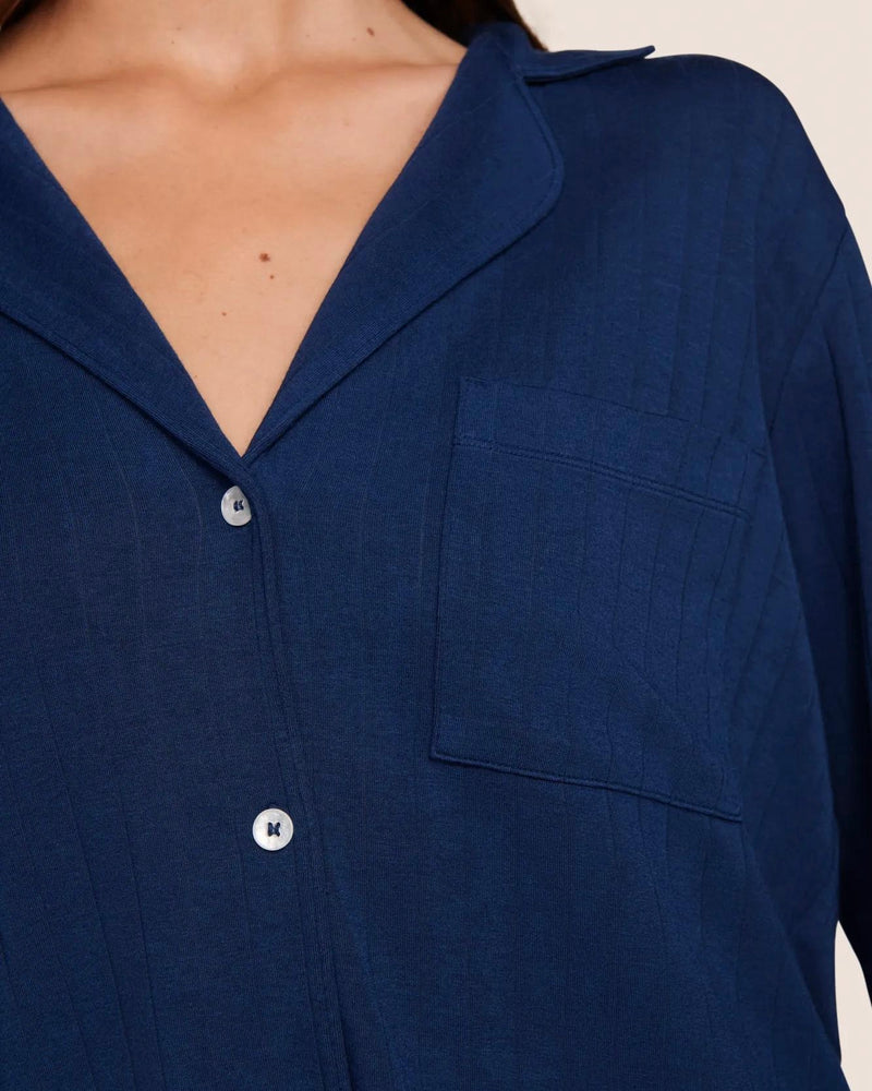 Eberjey Ribbed Long PJ Set