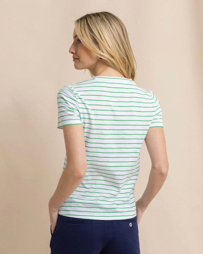 Southern Tide SF Stripe Crew Neck Tee