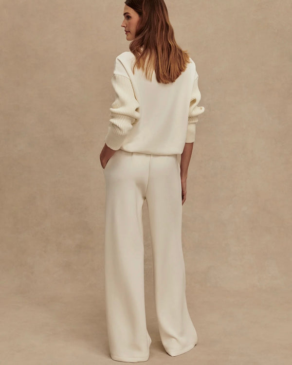 Varley Extra Wide Leg Pant 29.5 in Egret