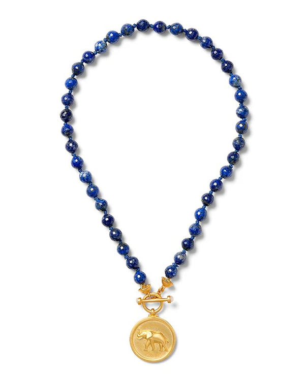 Catherine Canino Lapis Elephant Pendant Necklace