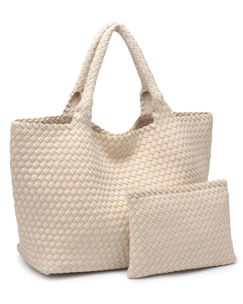 Sol and Selene Sky's The Limit Large Woven Neoprene Tote