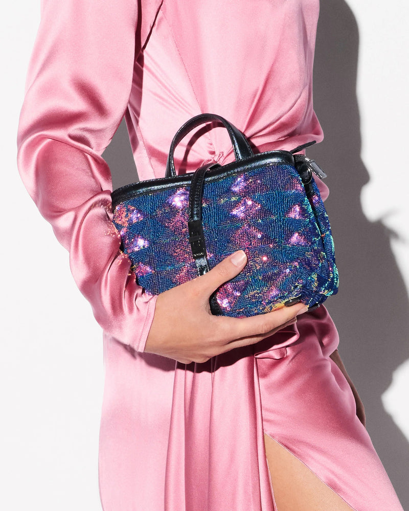 MZ Wallace Mini Astor Top Handle - Aurora Sequin