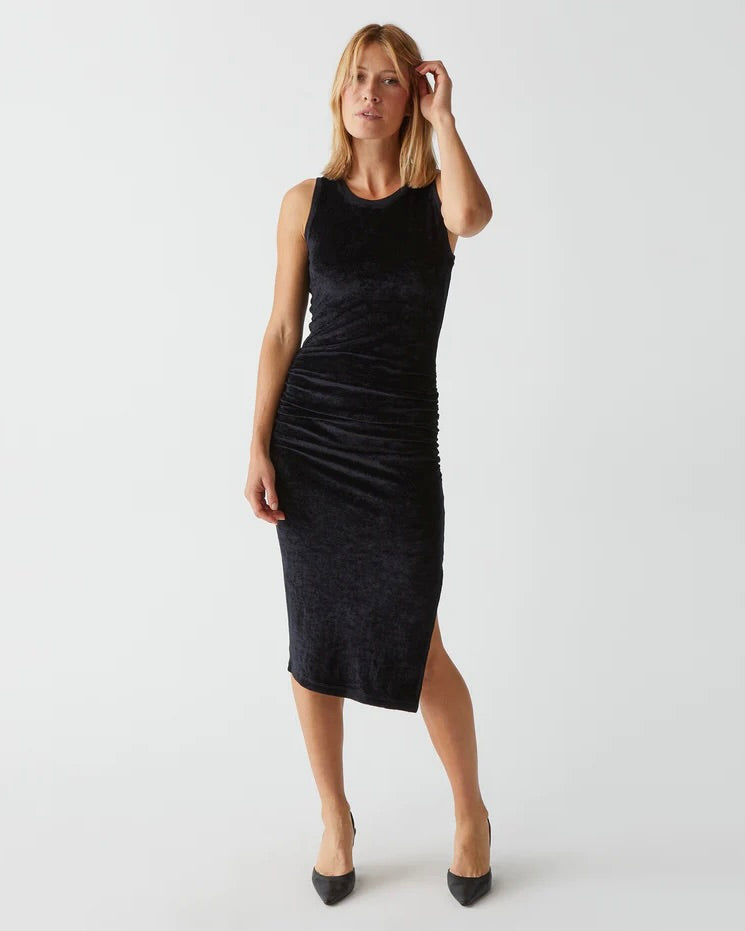 Michael Stars Knit Velvet Stacey Ruched Midi