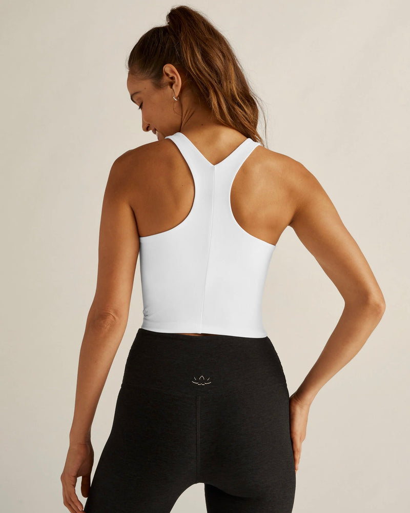 Beyond Yoga Spacedye Refocus Cropped Tank - Cloud White