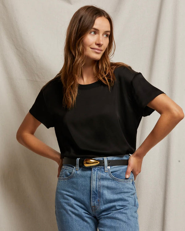 PWT Delphine Satin Crew Neck Tee