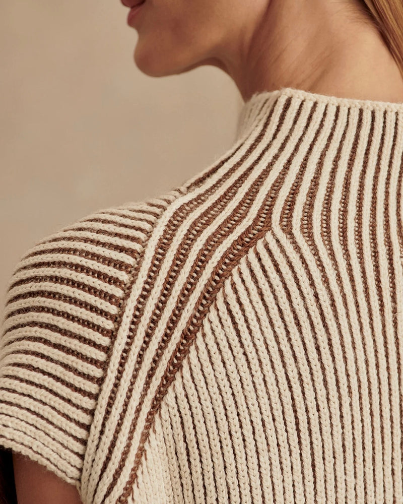 Varley Lauren Plated Knit Tank in Cocoa Dust