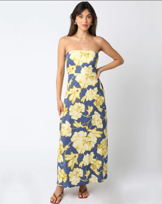 Olivaceous Midnight Flower Maxi