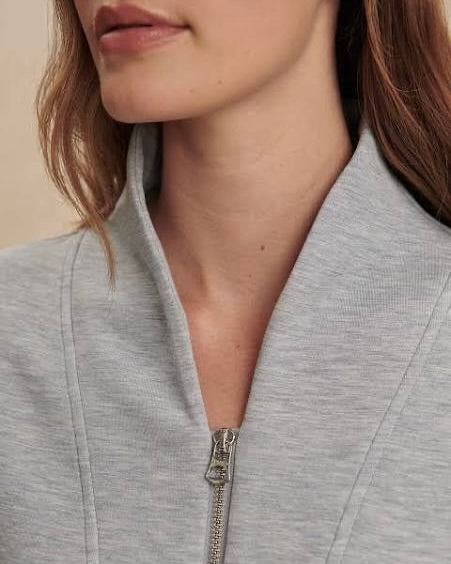 Varley Davidson Sweat in Mid Blue Marl