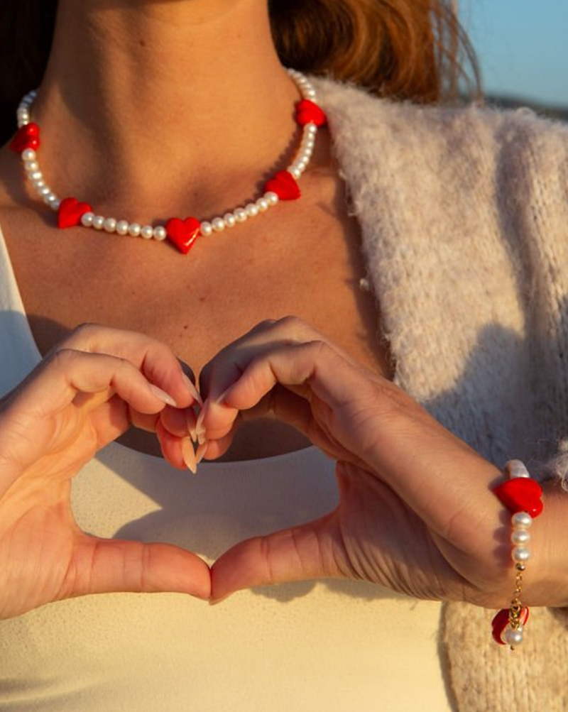 James Johnsons Hearts on Pearls Bracelet