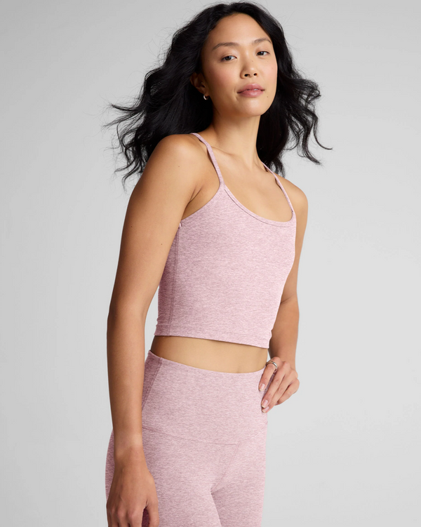 Beyond Yoga Spacedye Slim Racerback Crop Tank - Blush Blooms Heather