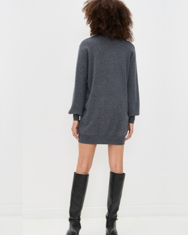 Susana Monaco Turtleneck Sweater Dress 18" in Grey