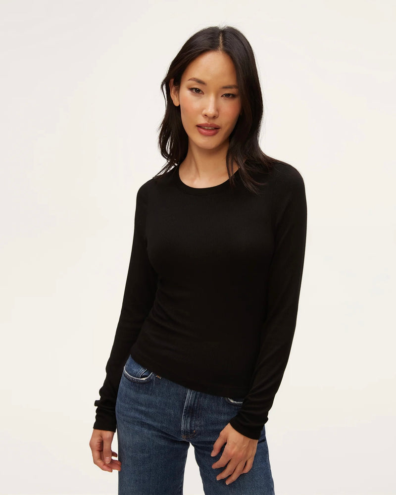 Michael Stars Finn Crew Neck Crop Tee
