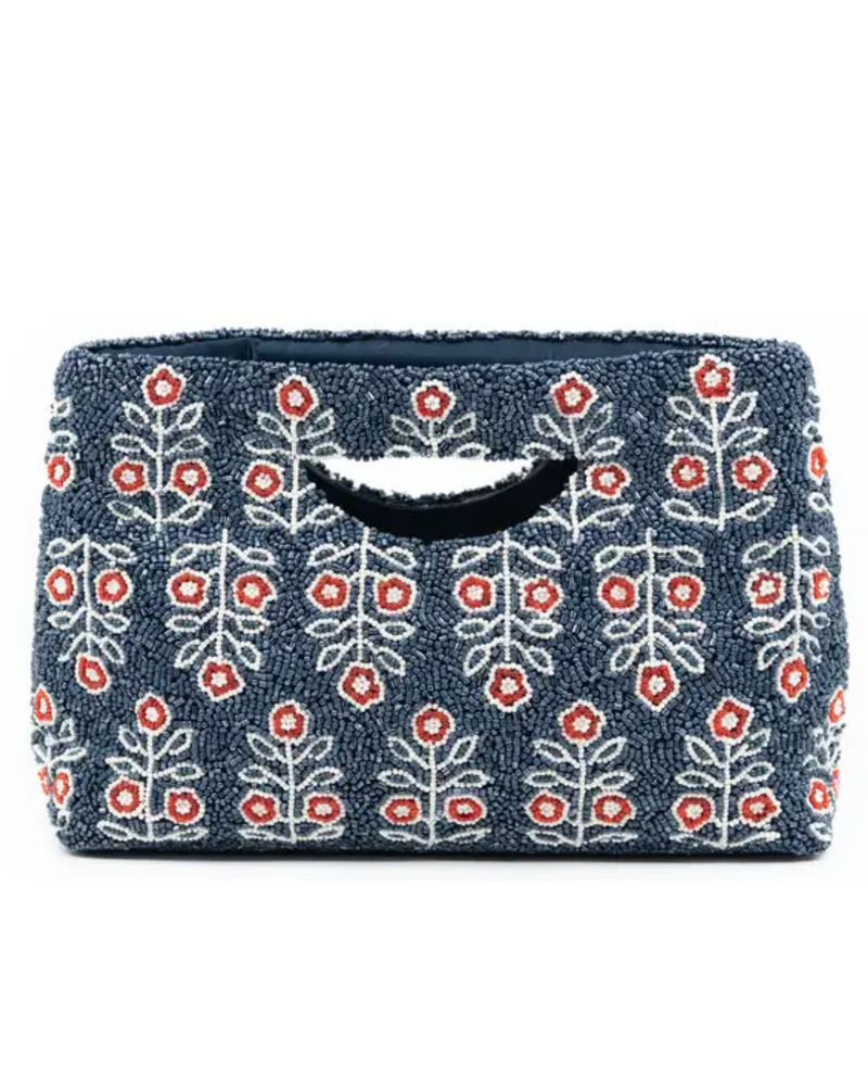 Tiana Block Print Garden Clutch