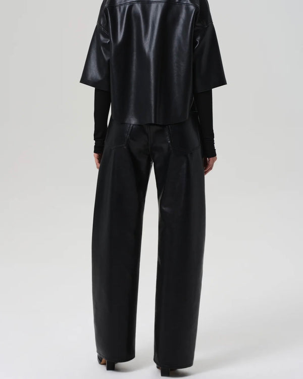 Citizens of Humanity Ayla Baggy in Black Recycled Leather