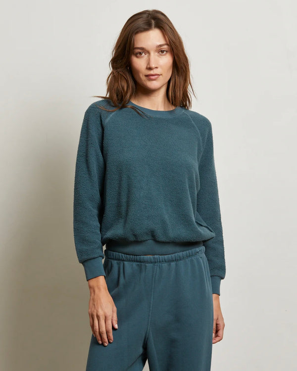 PWT Ziggy Inside Out Fleece Shrunken Crew in Slate