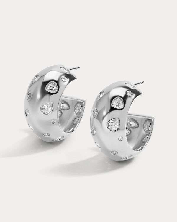 Mavis Hoop Earrings - Silver