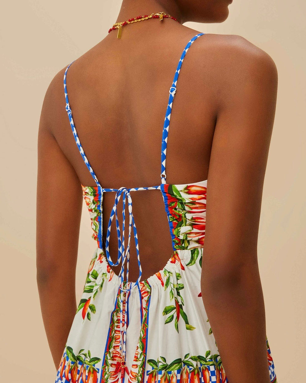 Farm Rio Picnic Peppers Ainika Off-White Mini Dress – Monelle Vermont