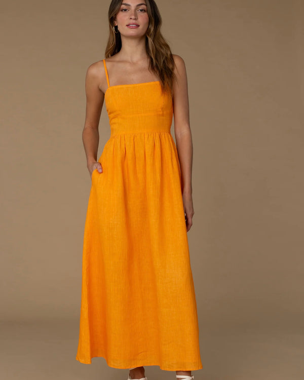 Olivia James Abigail Dress in Apricot