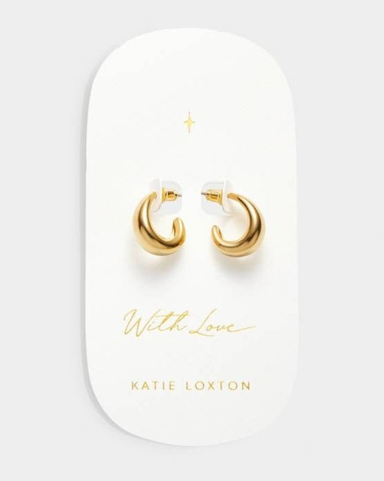 With Love Signet Hoop Earrings