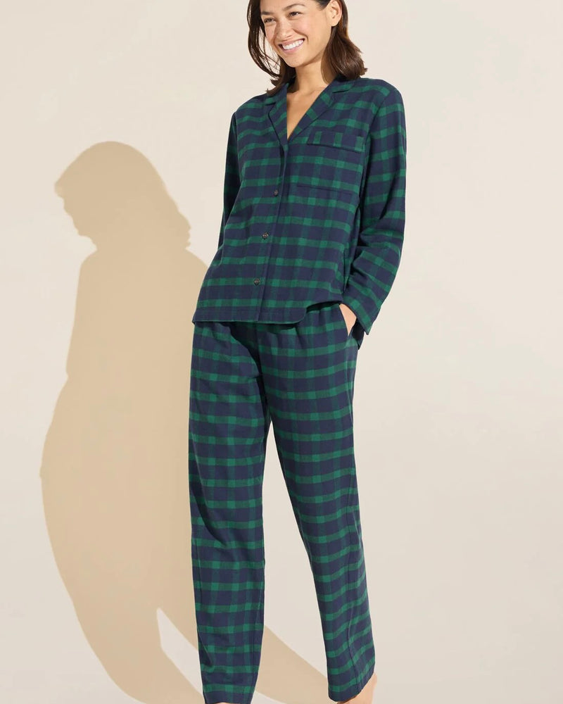 Eberjey Flannel Long PJ Set