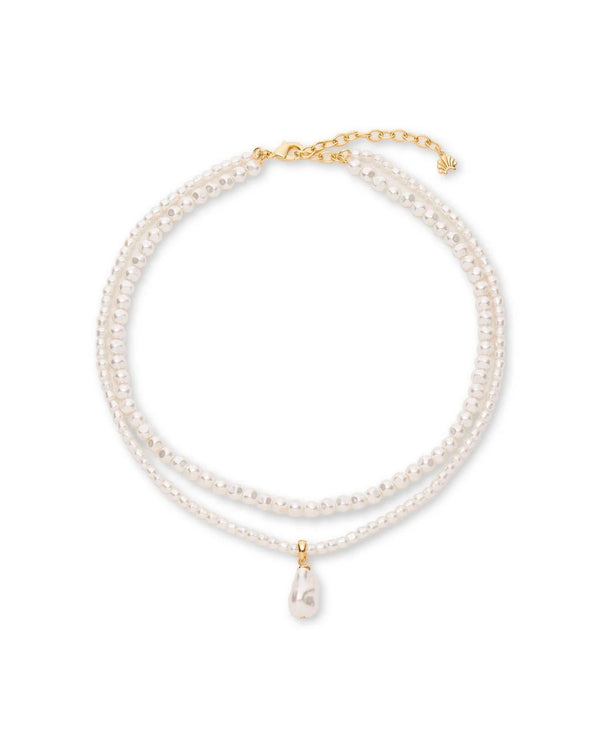 Lele Sadoughi Estate Layered Pearl Necklace