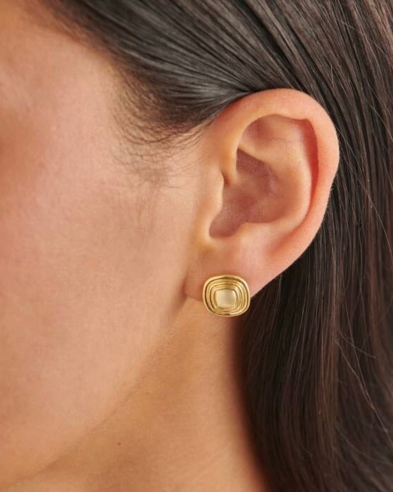 Sofia Button Stud Earrings