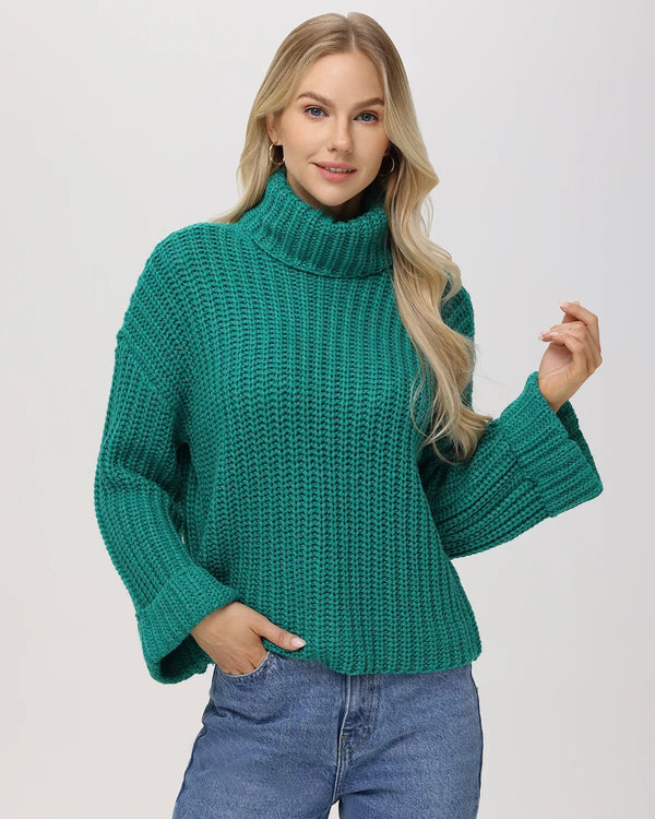 525 Vida Chunky T-Neck Shaker Pullover