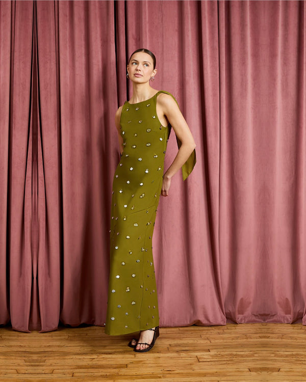 saylor green dress Elina Paillette Sequin Midi in Pistachio – Monelle Vermont Ebay