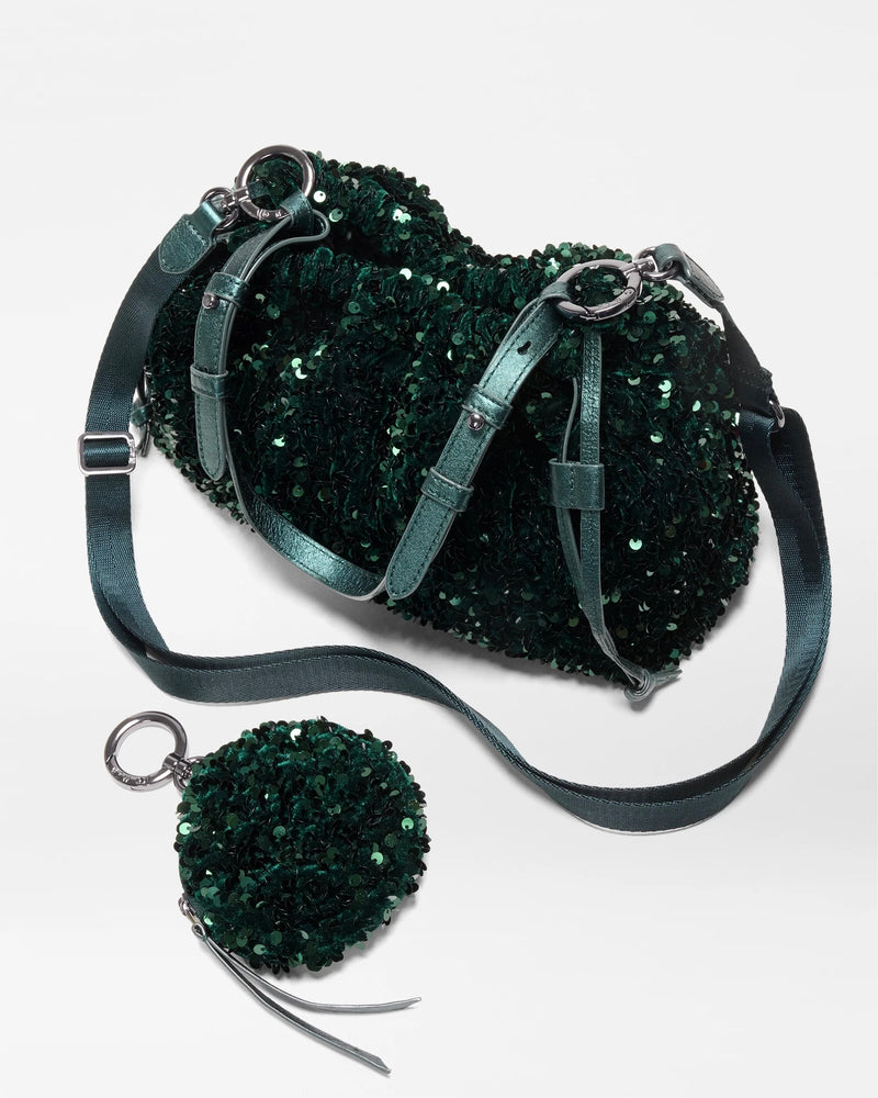MZ Wallace Small Waverly Shoulder - Mallard Sequin