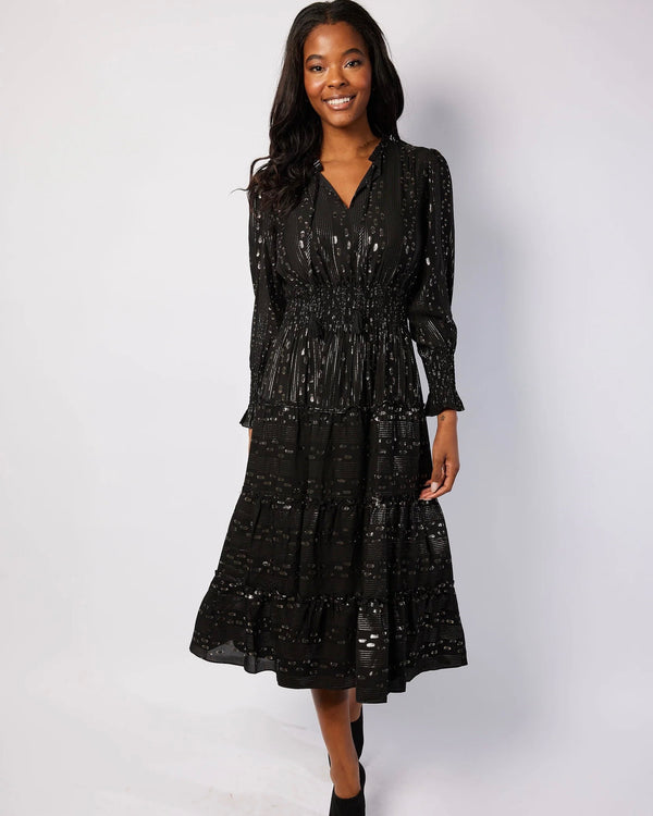 Sail to Sable Smocked Waist Midi Dress