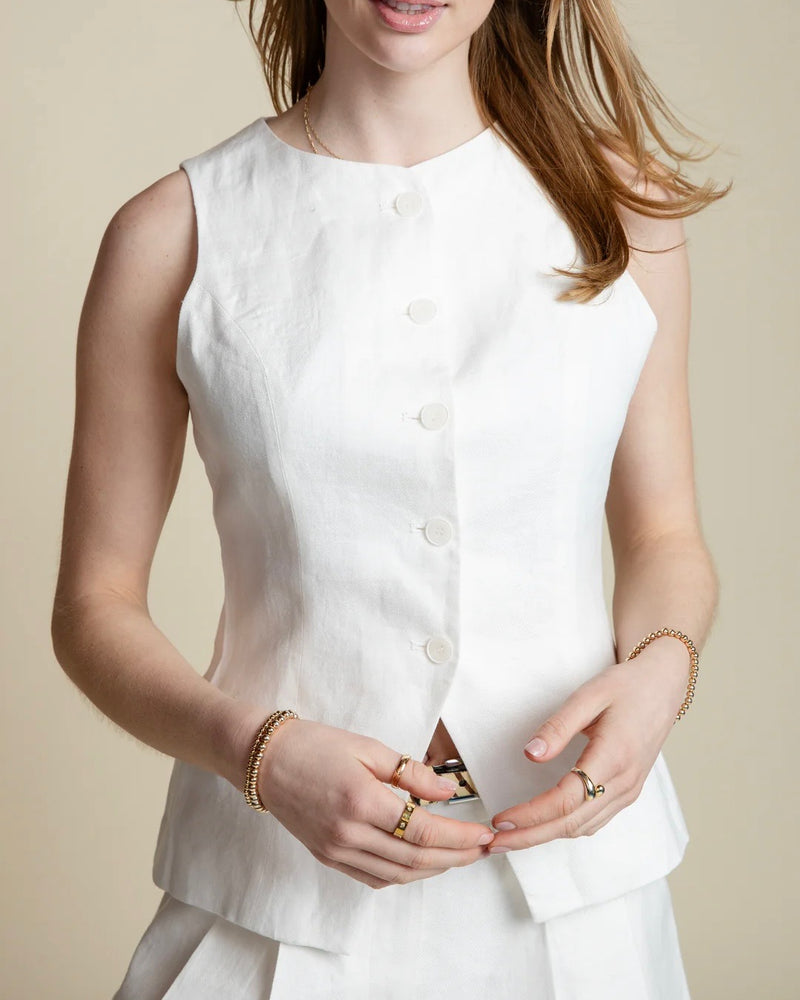 Burgess Chloe Linen Vest