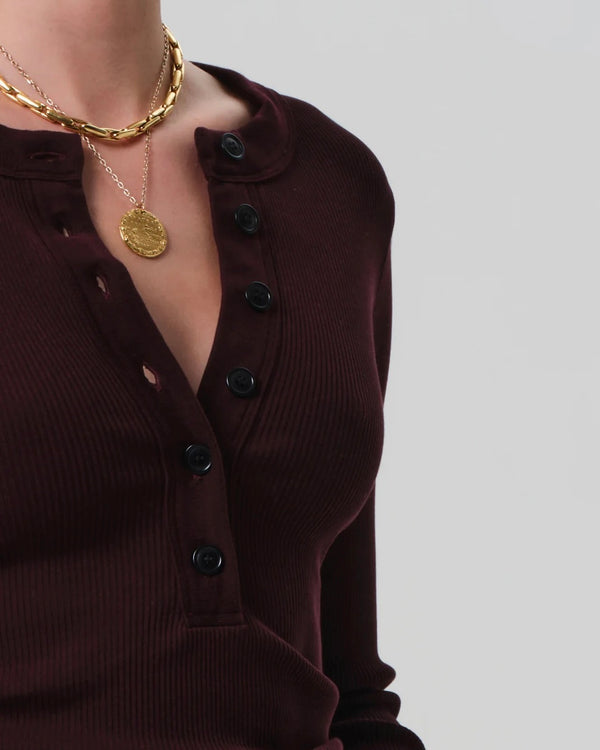 Citizens of Humanity Varra Henley in Mahogany