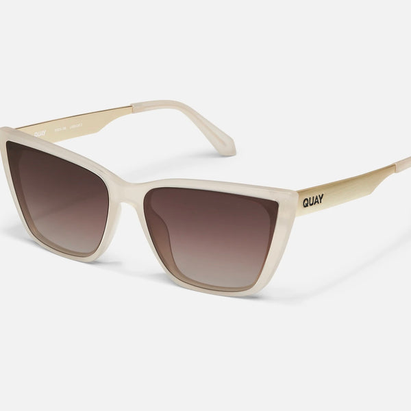 Quay Call The Shots Remixed Sunglasses - Bone Frame/Brown  display picture 1