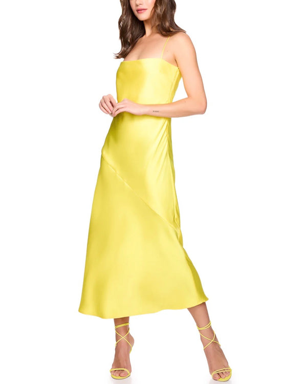 Susana Monaco Satin Bias Cut Slip Dress